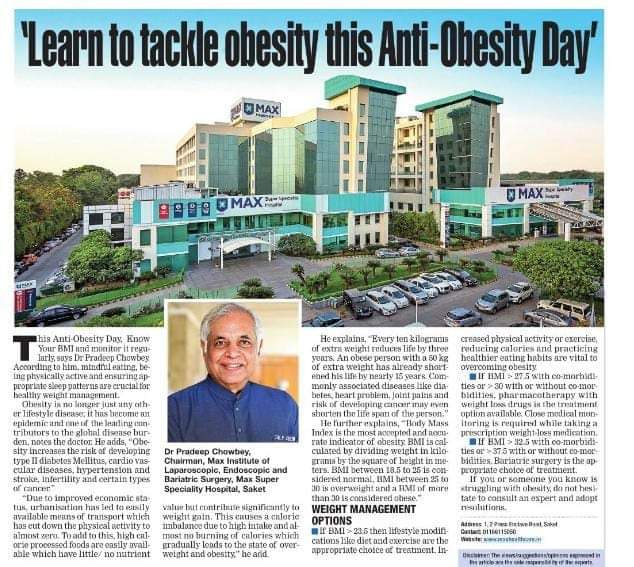 Learn to tackle obesity this anti-obesity day